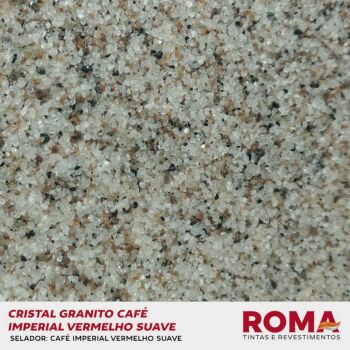 Imagem de REVESTIMENTO CRISTAL GRANITO CAFE IMPERIAL VERMELHO SUAVE 23 KG - ROMA